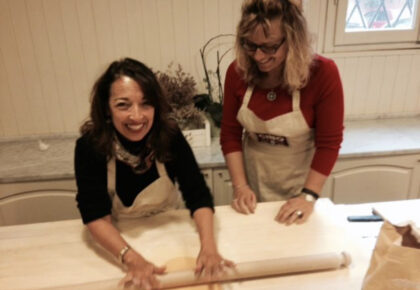 Author in Bologna Cooking Class